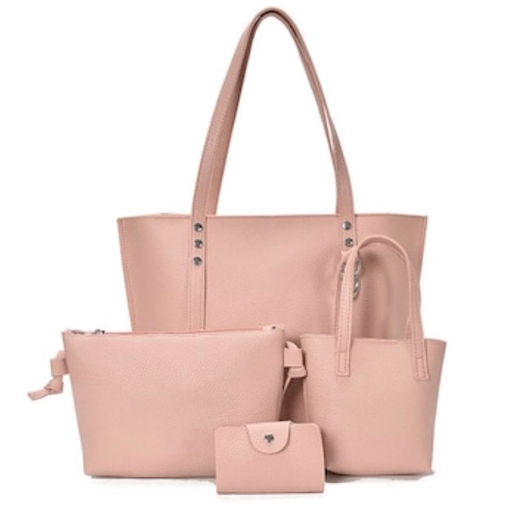 Handbags - Pink 4 pcs Combo Bag